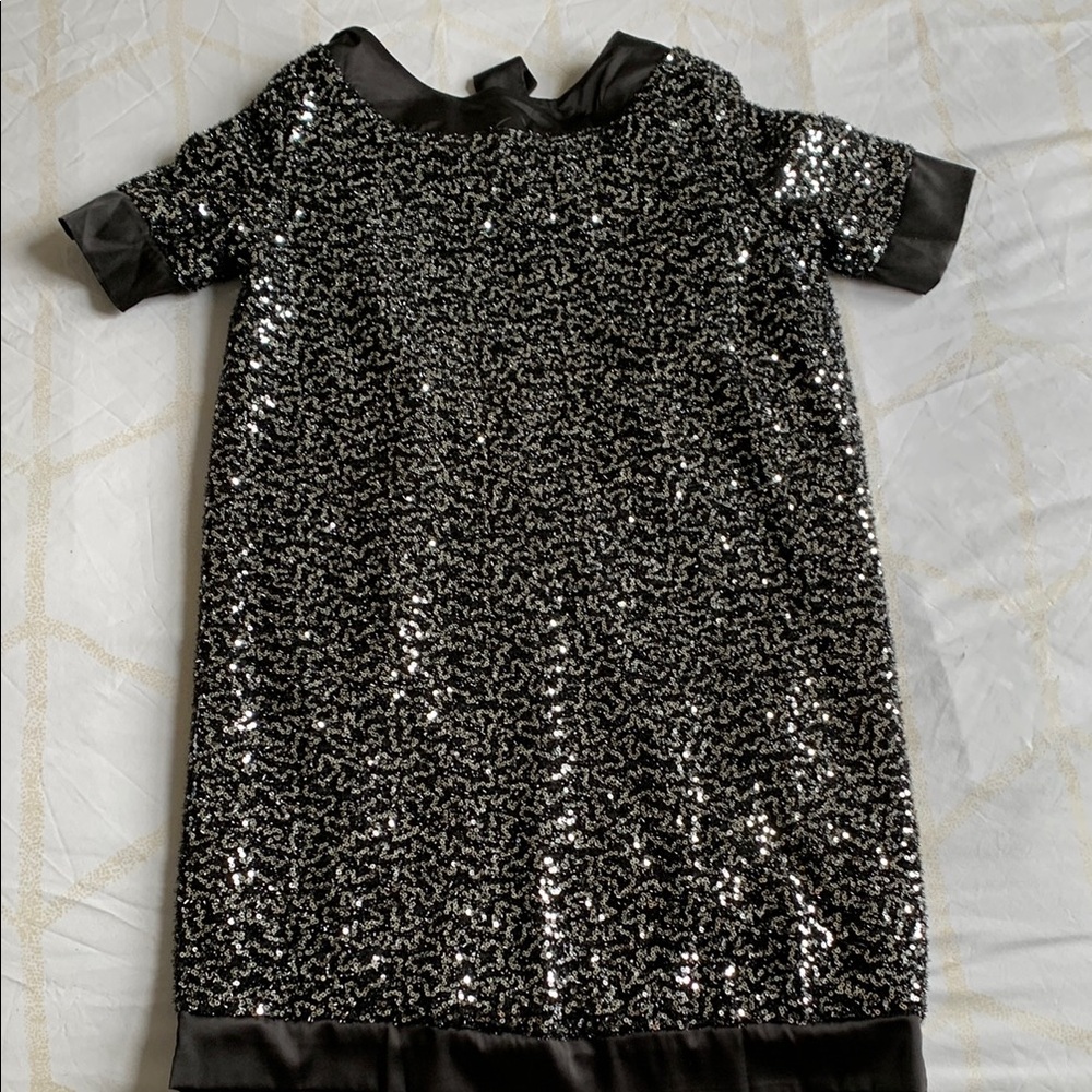 Black and Silver Sequin Dress